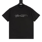 Louis Vuitton SS26 Handwritten LV Rhinestone Signature T-Shirt