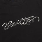Louis Vuitton SS26 Handwritten LV Rhinestone Signature T-Shirt