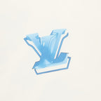 Louis Vuitton SS26 Ice Blue Crystal 3D LV T-Shirt