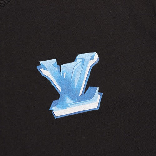 Louis Vuitton SS26 Ice Blue Crystal 3D LV T-Shirt