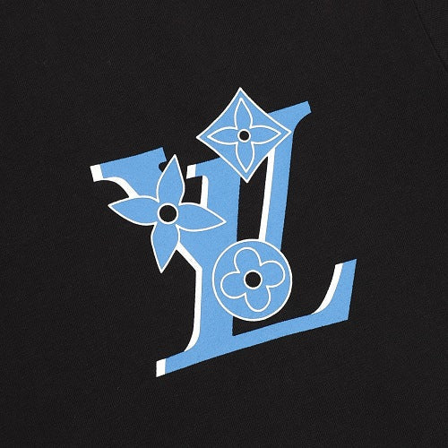Louis Vuitton SS26 Blue Swirl LV Spray Ink Print T-Shirt