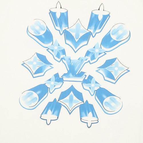 Louis Vuitton SS26 Ice Blue Crystal 3D LV T-Shirt