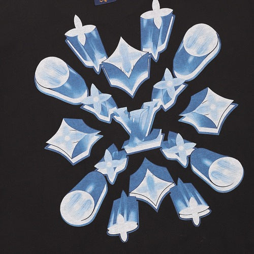 Louis Vuitton SS26 Ice Blue Crystal 3D LV T-Shirt