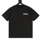 Louis Vuitton SS26 Blue & White Graffiti Logo Front & Back Print T-Shirt