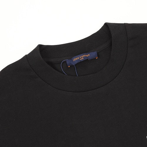 Louis Vuitton SS26 Blue & White Graffiti Logo Front & Back Print T-Shirt