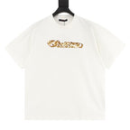 Louis Vuitton SS26 Gold Sequin Handwritten Lettering Embroidered T-Shirt