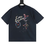 Louis Vuitton SS26 Oil Splash Handwritten Signature Embossed T-Shirt