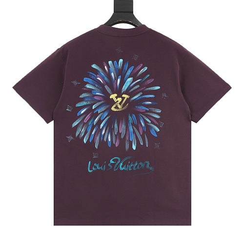 Louis Vuitton SS26 Watercolour Fireworks Spray Ink Print T-Shirt