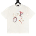 Louis Vuitton SS26 Oil Splash Handwritten Signature Embossed T-Shirt