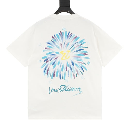 Louis Vuitton SS26 Watercolour Fireworks Spray Ink Print T-Shirt