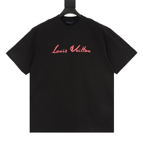 Louis Vuitton SS26 Multi-Layer LV Lettering Pink T-Shirt