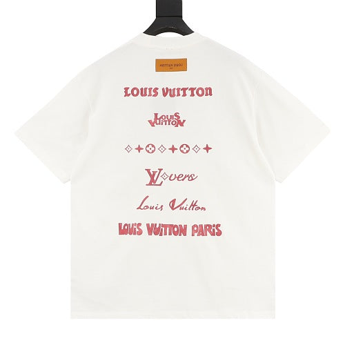 Louis Vuitton SS26 Multi-Layer LV Lettering Pink T-Shirt