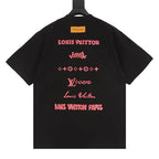 Louis Vuitton SS26 Multi-Layer LV Lettering Pink T-Shirt