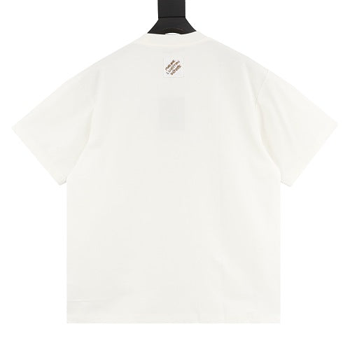 Louis Vuitton SS26 Gold Sequin Handwritten Lettering Embroidered T-Shirt