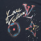 Louis Vuitton SS26 Oil Splash Handwritten Signature Embossed T-Shirt