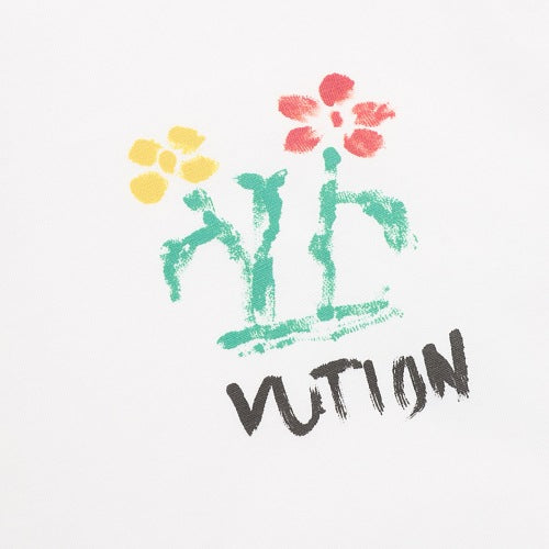 Louis Vuitton Graffiti Floral Print Short Sleeve T-Shirt
