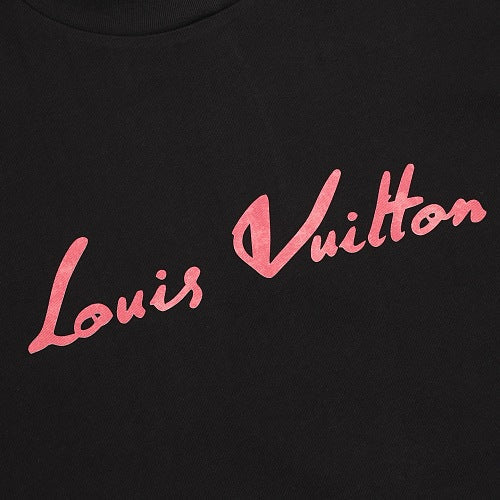 Louis Vuitton SS26 Multi-Layer LV Lettering Pink T-Shirt