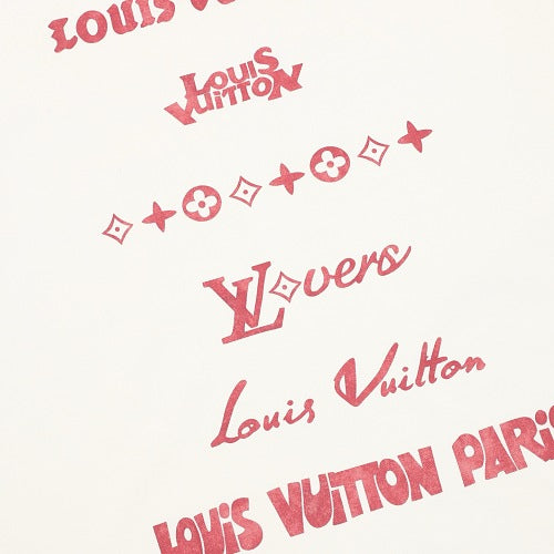Louis Vuitton SS26 Multi-Layer LV Lettering Pink T-Shirt