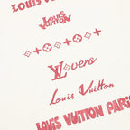 Louis Vuitton SS26 Multi-Layer LV Lettering Pink T-Shirt