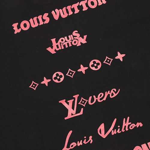 Louis Vuitton SS26 Multi-Layer LV Lettering Pink T-Shirt