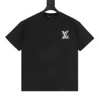 Louis Vuitton SS26 Spray Ink Monogram Linear LV Logo Embroidered T-Shirt