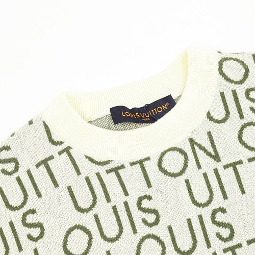 Louis Vuitton SS26 Allover LV Lettering Jacquard Knit T-Shirt