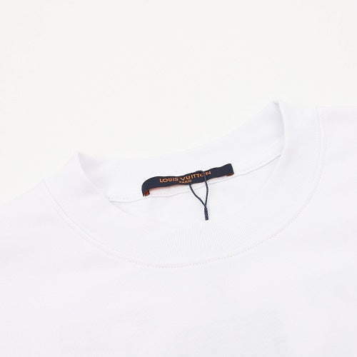 Louis Vuitton SS26 Spray Ink Monogram Linear LV Logo Embroidered T-Shirt