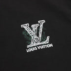 Louis Vuitton SS26 Spray Ink Monogram Linear LV Logo Embroidered T-Shirt