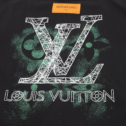 Louis Vuitton SS26 Spray Ink Monogram Linear LV Logo Embroidered T-Shirt