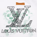 Louis Vuitton SS26 Spray Ink Monogram Linear LV Logo Embroidered T-Shirt