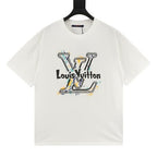 Louis Vuitton SS26 Graffiti Oversized LV Logo Print T-Shirt