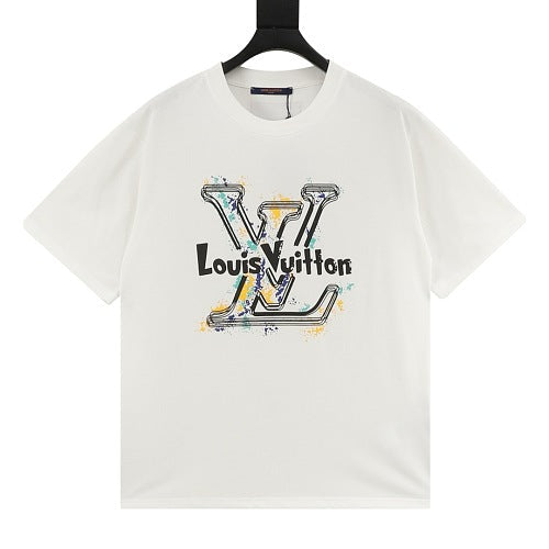 Louis Vuitton SS26 Graffiti Oversized LV Logo Print T-Shirt