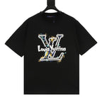 Louis Vuitton SS26 Graffiti Oversized LV Logo Print T-Shirt