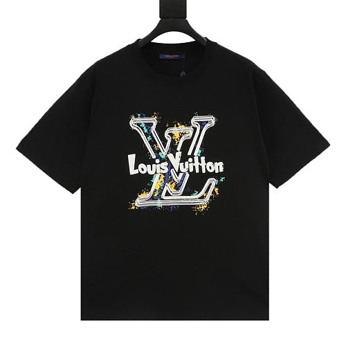 Louis Vuitton SS26 Graffiti Oversized LV Logo Print T-Shirt
