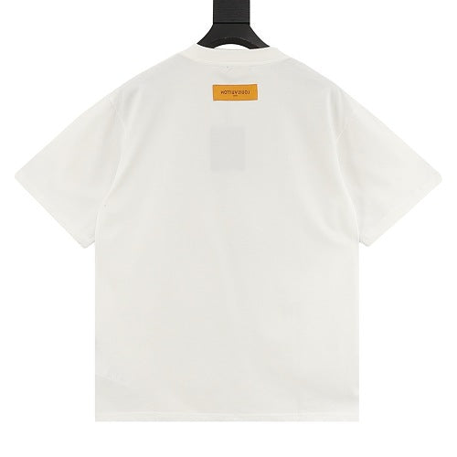 Louis Vuitton SS26 Tonal Monogram Jacquard & LV Logo Embroidered T-Shirt