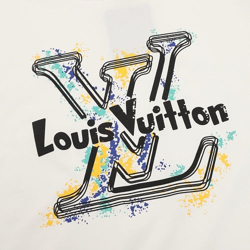 Louis Vuitton SS26 Graffiti Oversized LV Logo Print T-Shirt