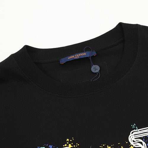 Louis Vuitton SS26 Graffiti Oversized LV Logo Print T-Shirt