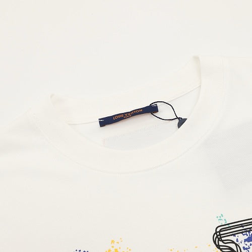 Louis Vuitton SS26 Graffiti Oversized LV Logo Print T-Shirt