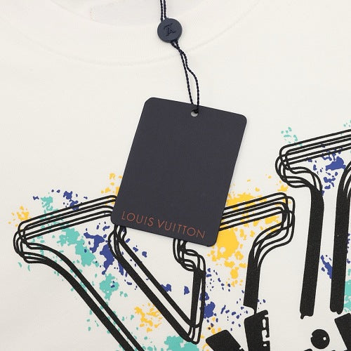Louis Vuitton SS26 Graffiti Oversized LV Logo Print T-Shirt