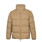 Moncler Stand Collar Solid Color Double Zipper Down Jacket