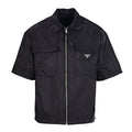 PRADA Minimalist Short-Sleeve Shirt with Double Pockets
