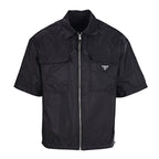 PRADA Minimalist Short-Sleeve Shirt with Double Pockets