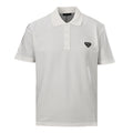 Prada Metal Triangle Logo Polo Shirt