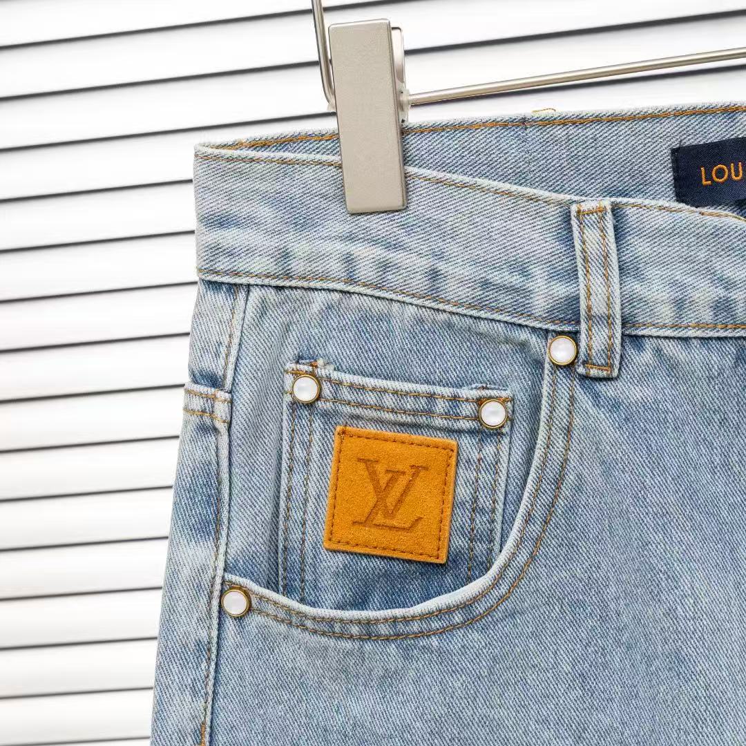 Louis Vuitton Logo-Embroidered Jeans