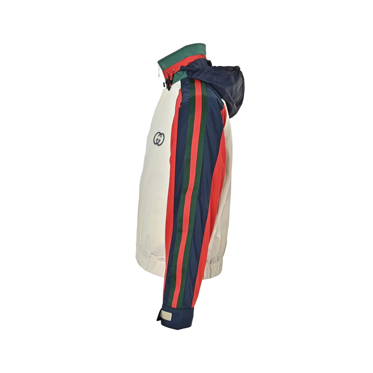 Gucci Web Stripe Colour-Block Hooded Jacket