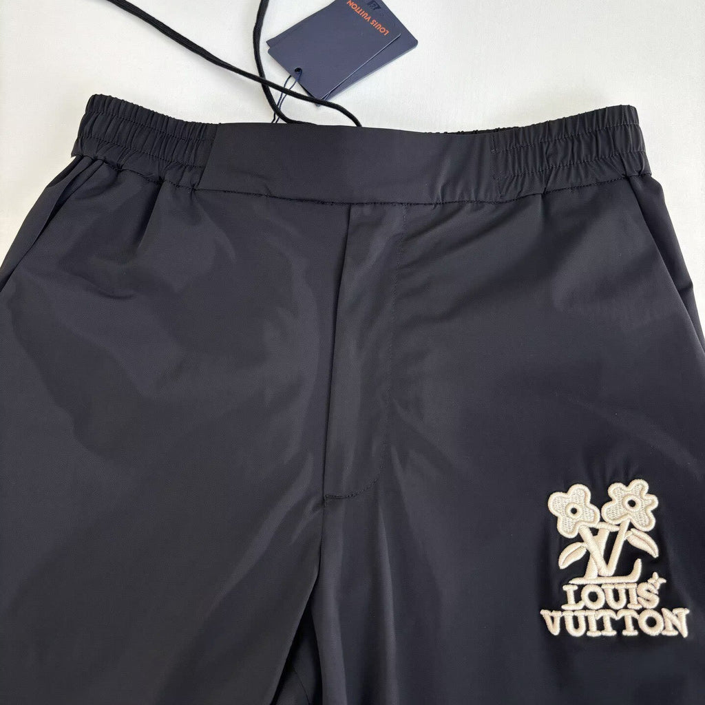 Louis Vuitton Navy Quilted Side Panel Track Trousers