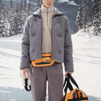 Louis Vuitton Grey Monogram Quilted Knit Down Jacket