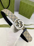 Gucci Classic Men's Belt — Gold Buckle & Silver Buckle