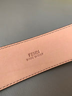 Fendi Men's Leather Belt Buckle Classic Dress Waist Belt for Jeans Trousers Coat Casual Formal