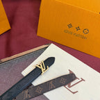 Louis Vuitton Monogram Belt – LV Initiales Gold Buckle | Women’s Luxury